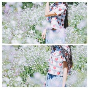 Topshop cute heart t shirt